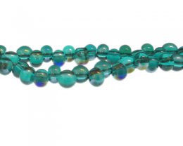 (image for) 8 x 6mm Dark Green/Blue Drop Glass Bead, 22" string