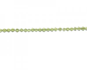 3mm Apple Green Faceted Bi-cone Glass Bead, 2 x 12" strings