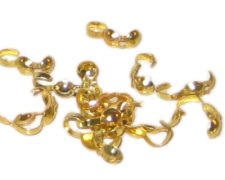 (image for) 8mm Gold-Coated Crimp Cover with Loop - approx. 100