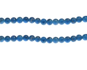 (image for) 6mm Blue Sparkle Abstract Glass Bead, approx. 43 beads