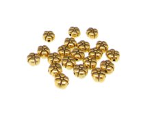 (image for) 6mm Flower Metal Gold Spacer Bead, approx. 20 beads