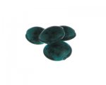 20mm Aqua Floral Lampwork Glass Bead, 4 beads 20mm Aqua Floral Lampwork Glass Bead, 4 beads