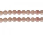 10mm Rhodonite Duo-Style Glass Bead, approx. 16 beads