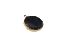 (image for) 20mm Lapis Gold Gemstone Pendant