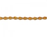 8 x 4mm Gold Faceted Drop Glass Bead, 13" string 8 x 4mm Gold Faceted Drop Glass Bead, 13" string