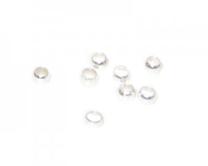 3mm Silver-Coated Crimp Bead - approx. 250 beads