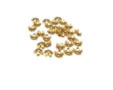 (image for) 6mm Metal Gold Bead Cap, approx. 25 caps