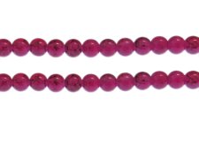 (image for) 8mm Crimson Marble-Style Glass Bead, approx. 53 beads