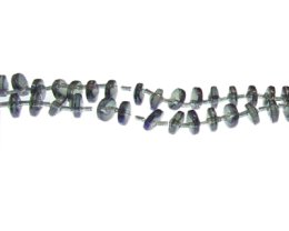 (image for) 8 x 4mm Midnight Blue Side-drill Glass Disc Bead, 28" string