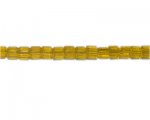 6mm Yellow Faceted Cube Glass Bead, 14" string 6mm Yellow Faceted Cube Glass Bead, 14" string