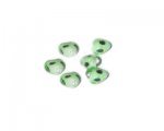 12mm Light Green Dot Handmade Lampwork Heart Bead, 6 beads 12mm Light Green Dot Handmade Lampwork Heart Bead, 6 beads