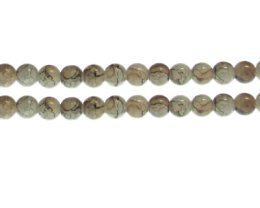 (image for) 8mm Black/Brown Duo-Style Glass Bead, approx. 37 beads