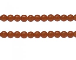 (image for) 8mm Brown Gemstone-Style Glass Bead, approx. 35 beads