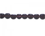 10mm Plum Pressed Glass Pebble Bead, 13" string 10mm Plum Pressed Glass Pebble Bead, 13" string