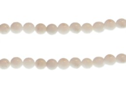 (image for) 8mm White Opaque Gemstone Bead, approx. 23 beads