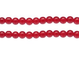 (image for) 8mm Red Gemstone-Style Glass Bead, approx. 37 beads