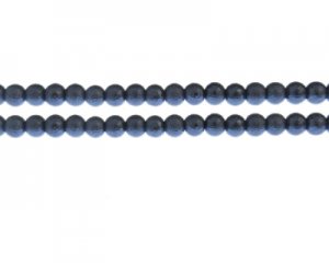 6mm Sky Blue Rustic Glass Pearl Bead, approx. 71 beads