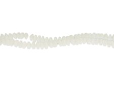 (image for) 6 x 4mm milky White Glass Rondelle Bead, 14" string