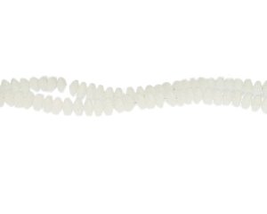 (image for) 6 x 4mm Milky White Glass Rondelle Bead, 14" string