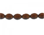 14 x 10mm Brown Faceted Oval Glass Bead, 13" string 14 x 10mm Brown Faceted Oval Glass Bead, 13" string