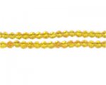 4mm Bright Yellow Faceted Round Glass Bead, 12" string 4mm Bright Yellow Faceted Round Glass Bead, 12" string