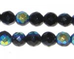 10mm Black AB Finish Fire Polish Glass Bead, approx. 2oz. bag 10mm Black AB Finish Fire Polish Glass Bead, approx. 2oz. bag