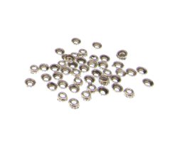 (image for) 3mm Silver Metal Spacer Bead Cap, approx. 40 beads