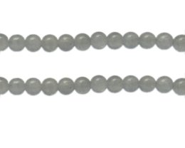 (image for) 8mm Silver Gemstone-Style Glass Bead, approx. 35 beads