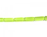 10 x 4mm Apple Green Tube Glass Bead, 13" string 10 x 4mm Apple Green Tube Glass Bead, 13" string
