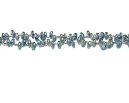 (image for) 6 x 4mm Silver Side-drill Glass Disc Bead, 20" string