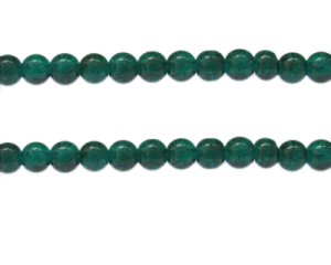(image for) 8mm Emerald Crackle Glass Bead, approx. 55 beads