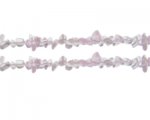 6 - 8mm Baby Pink Dyed Glass Chips, 10.5" string