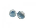 20mm Pale Blue Foil Lampwork Glass Bead, 2 beads 20mm Pale Blue Foil Lampwork Glass Bead, 2 beads