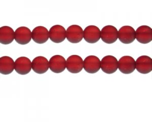 (image for) 10mm Red Sea/Beach-Style Glass Bead, approx. 16 beads