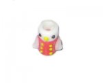 18 x 12mm White Bird Lampwork Glass Bead, large hole 18 x 12mm White Bird Lampwork Glass Bead, large hole
