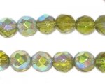 10mm Olive AB Finish Fire Polish Glass Bead, approx. 2oz. bag 10mm Olive AB Finish Fire Polish Glass Bead, approx. 2oz. bag