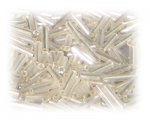 9 x 2mm Silver Bugle Bead, 1 oz. bag 9 x 2mm Silver Bugle Bead, 1 oz. bag