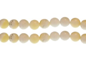(image for) 12mm Pale Yellow/White Gemstone Bead, approx. 15 beads