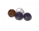 16mm Random Faceted Glass Bead, 4 beads 16mm Random Faceted Glass Bead, 4 beads