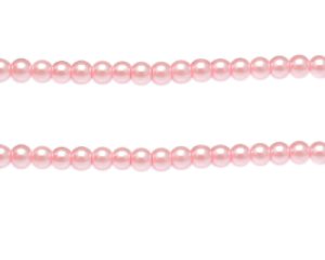 (image for) 6mm Soft Pink Glass Pearl Bead, approx. 78 beads