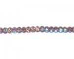 8 x 6mm Pale Plum AB Finish Faceted Rondelle Glass Bead, 13" str 8 x 6mm Pale Plum AB Finish Faceted Rondelle Glass Bead, 13" str