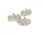 28 x 16mm Crystal Lampwork Spiral Glass Bead, 3 beads 28 x 16mm Crystal Lampwork Spiral Glass Bead, 3 beads