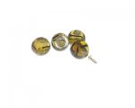 10mm Gold Foil Lampwork Glass Bead, 4 beads 10mm Gold Foil Lampwork Glass Bead, 4 beads