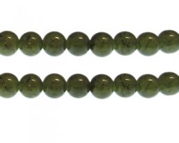 (image for) 12mm Khaki Duo-Style Glass Bead, approx. 14 beads