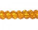 12mm Yellow Gold Faceted Glass Bead, 13" string 12mm Yellow Gold Faceted Glass Bead, 13" string