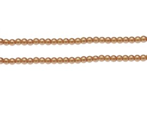 (image for) 4mm Soft Gold Glass Pearl Bead, approx. 113 beads