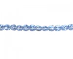6mm Sky Blue Faceted Round Glass Bead, 13" string 6mm Sky Blue Faceted Round Glass Bead, 13" string