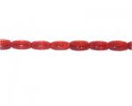 12 x 10mm Red Flat Oval Glass Bead, 14" string 12 x 10mm Red Flat Oval Glass Bead, 14" string