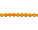 8mm Orange and Yellow Faceted Glass Bead, 13" string 8mm Orange and Yellow Faceted Glass Bead, 13" string