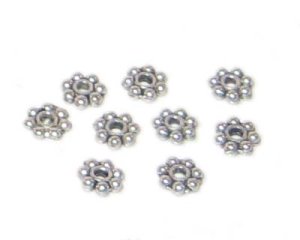 (image for) 4mm Silver Metal Spacer Bead - approx. 20 beads